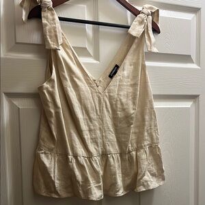 Express Cream Tie-Shoulder Tank Top